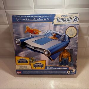 Marvel Fantastic Four Blue Fantasti-Car with The Thing Toy NEW